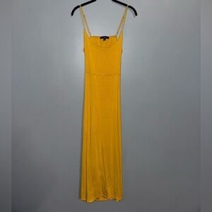 Yellow Lulus bodycon backless dress